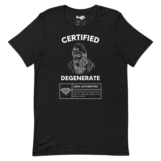 Certified Degenerate NFT T-Shirt Front